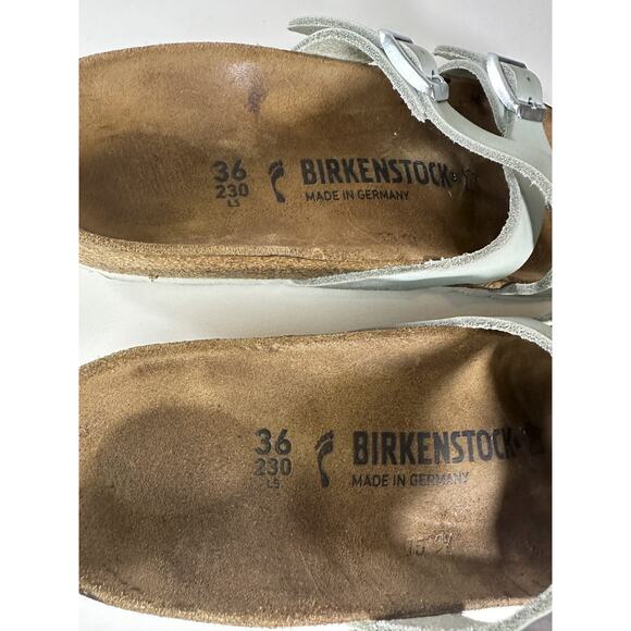 Birkenstock YAo Slide Sandals Aqua Leather Strappy Buckle Size 36 Women's US 5 - Picture 9 of 15